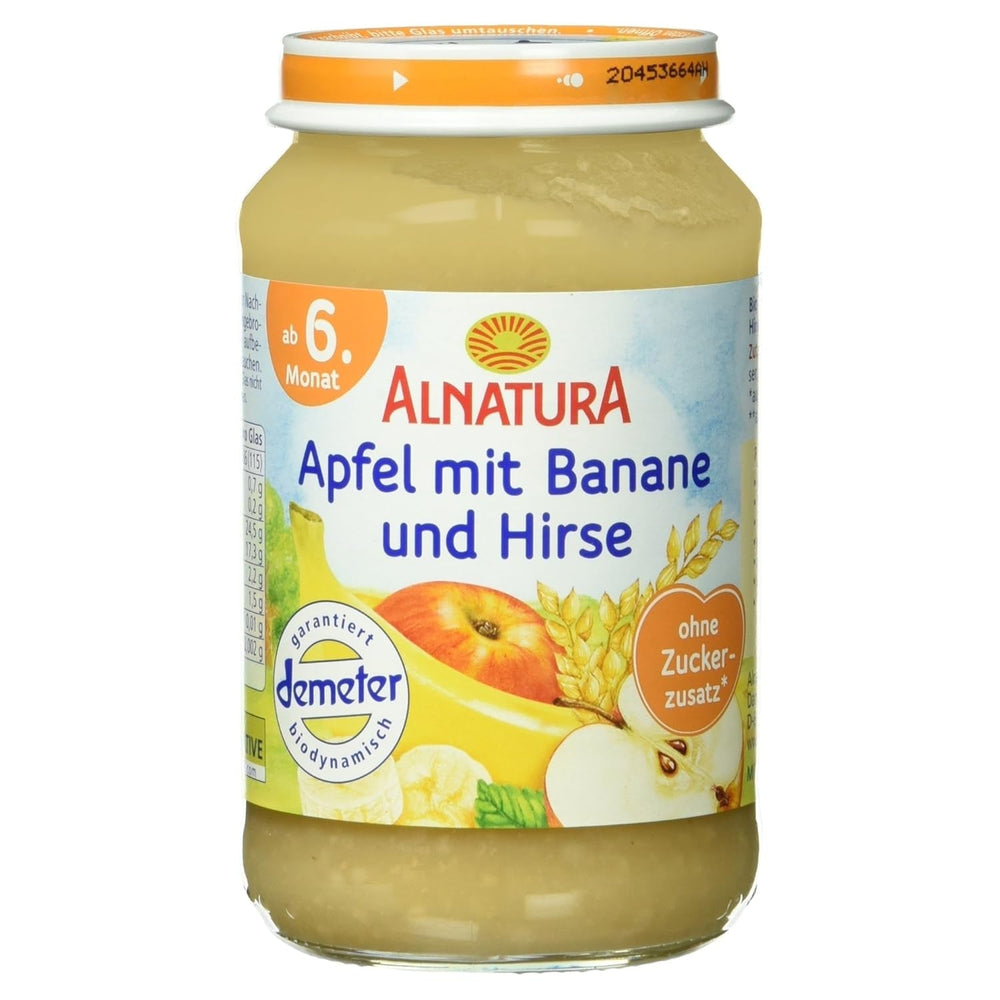 Bio Apfel Mit Banane Und Hirse, Ab Dem 6. Monat, 190 G Naty Shop Standardtitel