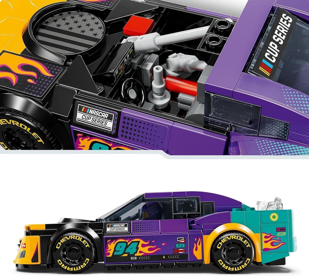 LEGO Speed Champions NASCAR Next Gen Chevrolet Camaro ZL1 Legetøjsbil; Racerbil bygge- og legesæt; Gave til drenge og piger over 9 år 76935 Byggesæt Besuche den LEGO-Store