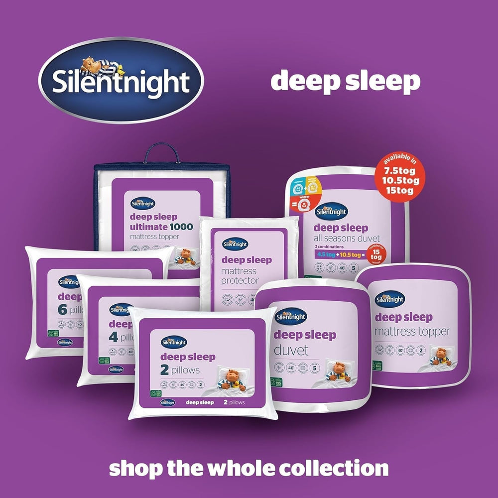 Silentnight Deep Sleep quilt, hvid, mikrofiber, hvid, enkeltseng Dyner og dyner Naty Shop