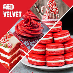 Madfarve - Højkoncentreret flydende madfarve til kager, bagning, påskeæg, drikkevarer - Sukkerfri madfarve til fondant, glasur, slim, kagedekoration (Red Velvet, 236ml)