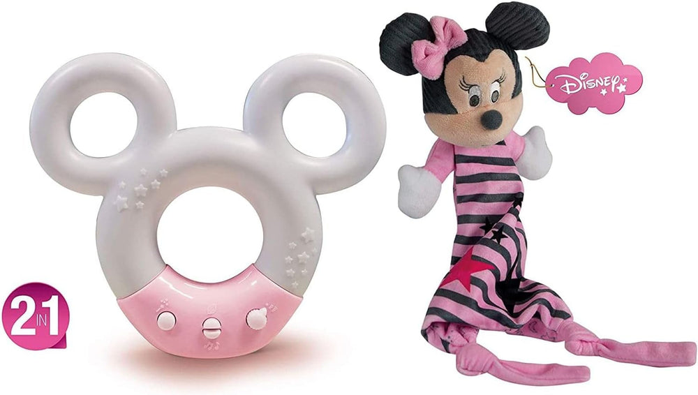 Clementoni 17396 Disney Baby Minnie Sound & Colour Lamp Night Light White Music 0 luni + Jucarii Bebe Naty Shop