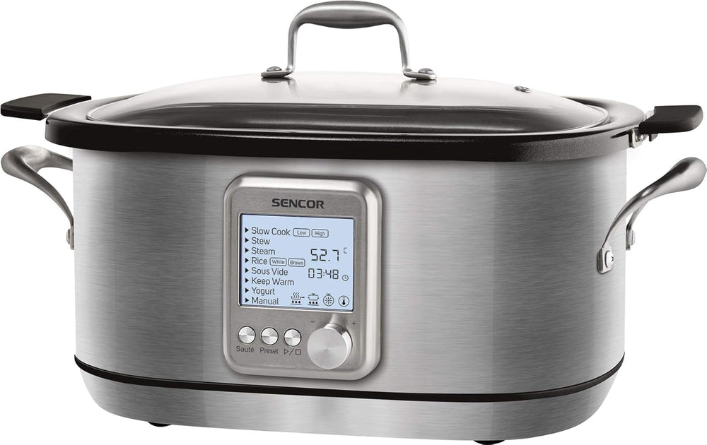 Slow Cooker SPR 5520SS SENCOR Slow Cooker Naty Shop Sølv 6 liter