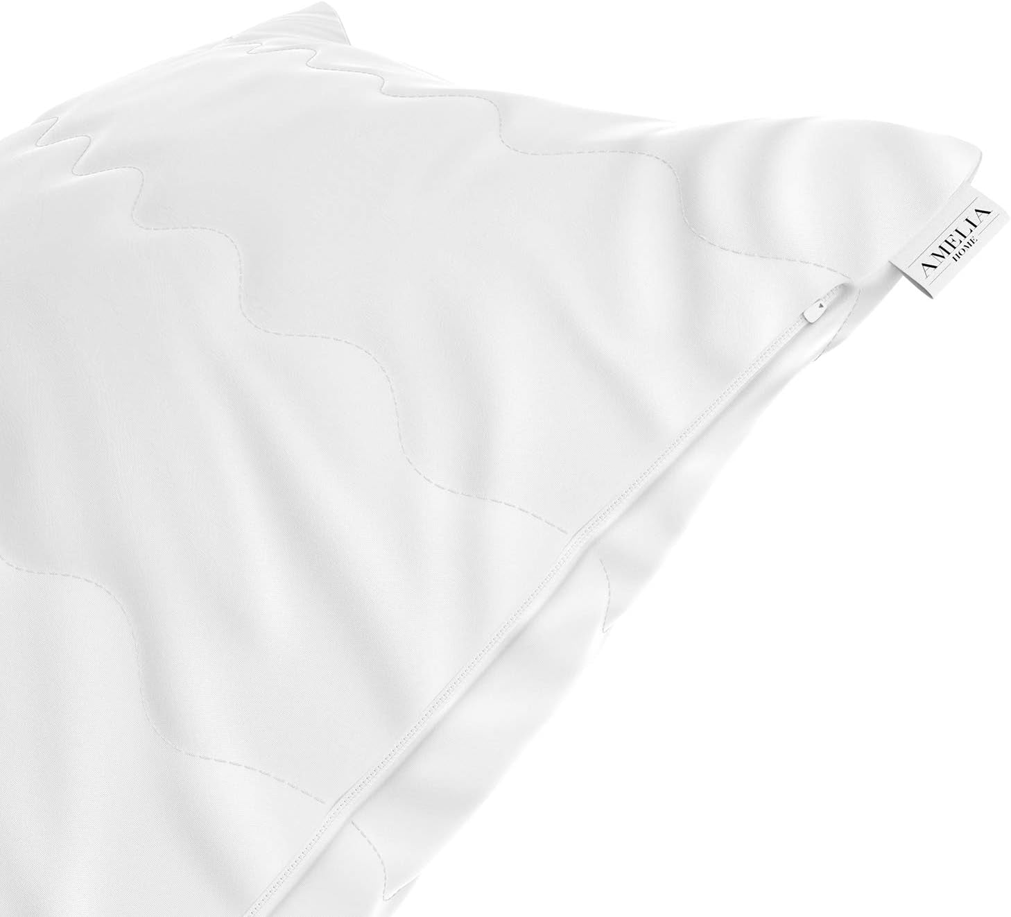 Ameliahome pernă 40X60 cm cu fermoar Quilting alb Reve Perne standard Naty Shop