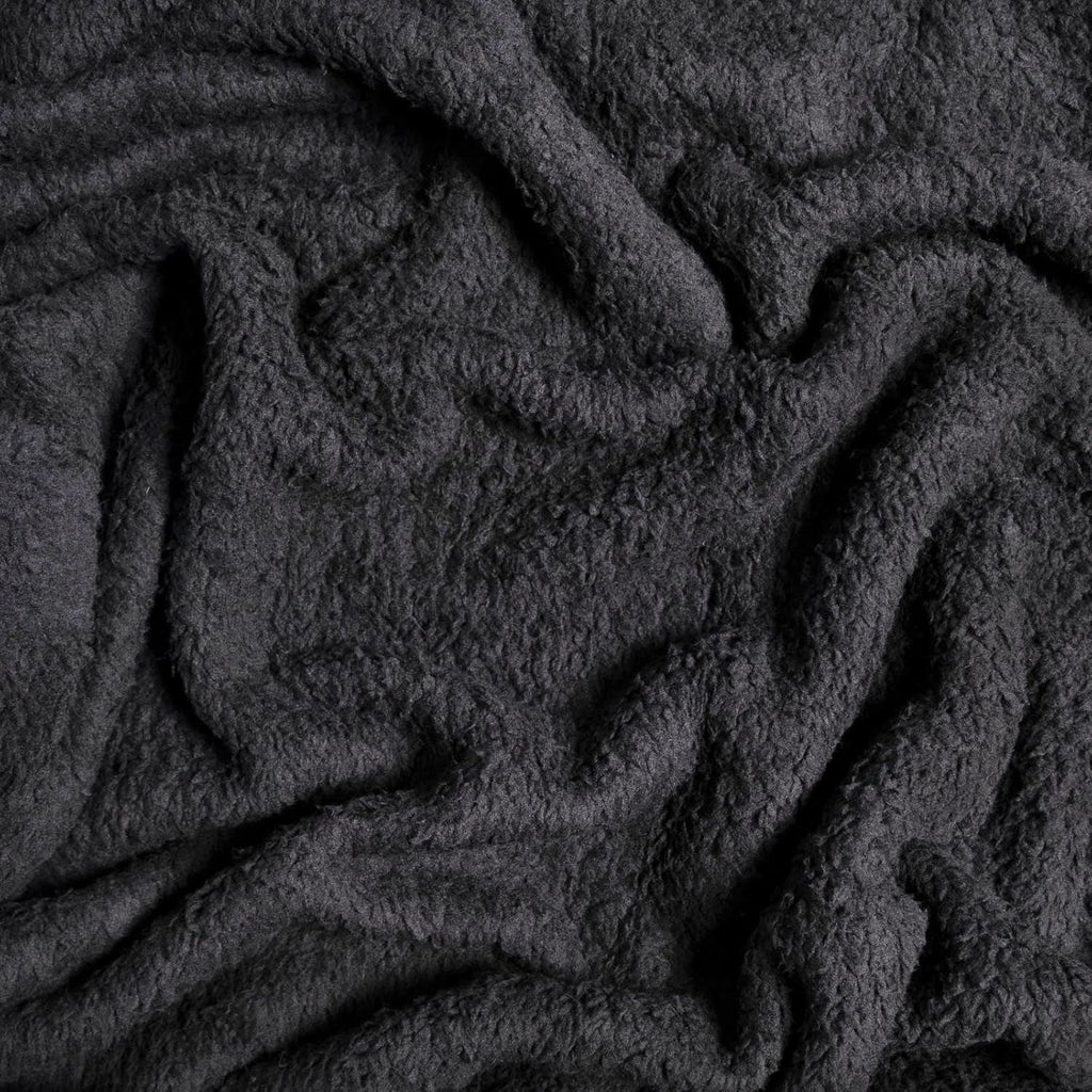 Brentford's Teddy Fleece Blanket, Pătură mare pentru pat, plușată, super moale, caldă, pentru canapea, pat, cuvertură de pat, negru - 150 X 200 Cm Paturi si Cuverturi Besuche den Brentfords-Store