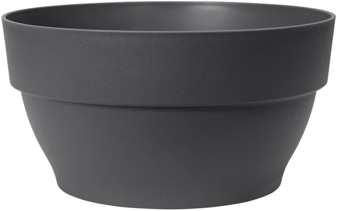 elho Vibia Campana Bowl 27 - Ghiveci de flori pentru exterior - Ø 27,0 x H 14,0 cm - Negru/Antracit