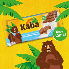 Kaba sødmælk og mælkeflødechokolade, fyldt chokoladebar, 90g bar, smelte-i-mund-chokolade med let mælkecreme og Kaba original smag