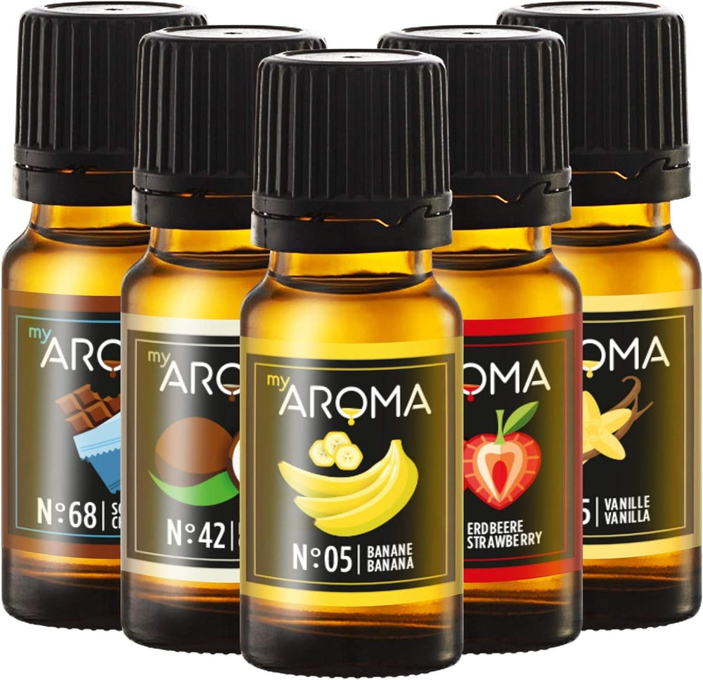 Myaroma | Sæt: Forest & Meadow - Ren naturlig smag med frugtsmag og frugtsmag (5 x 10 ml) | Sukkerfri og usødet sødemidler Naty Shop Tunul sportive