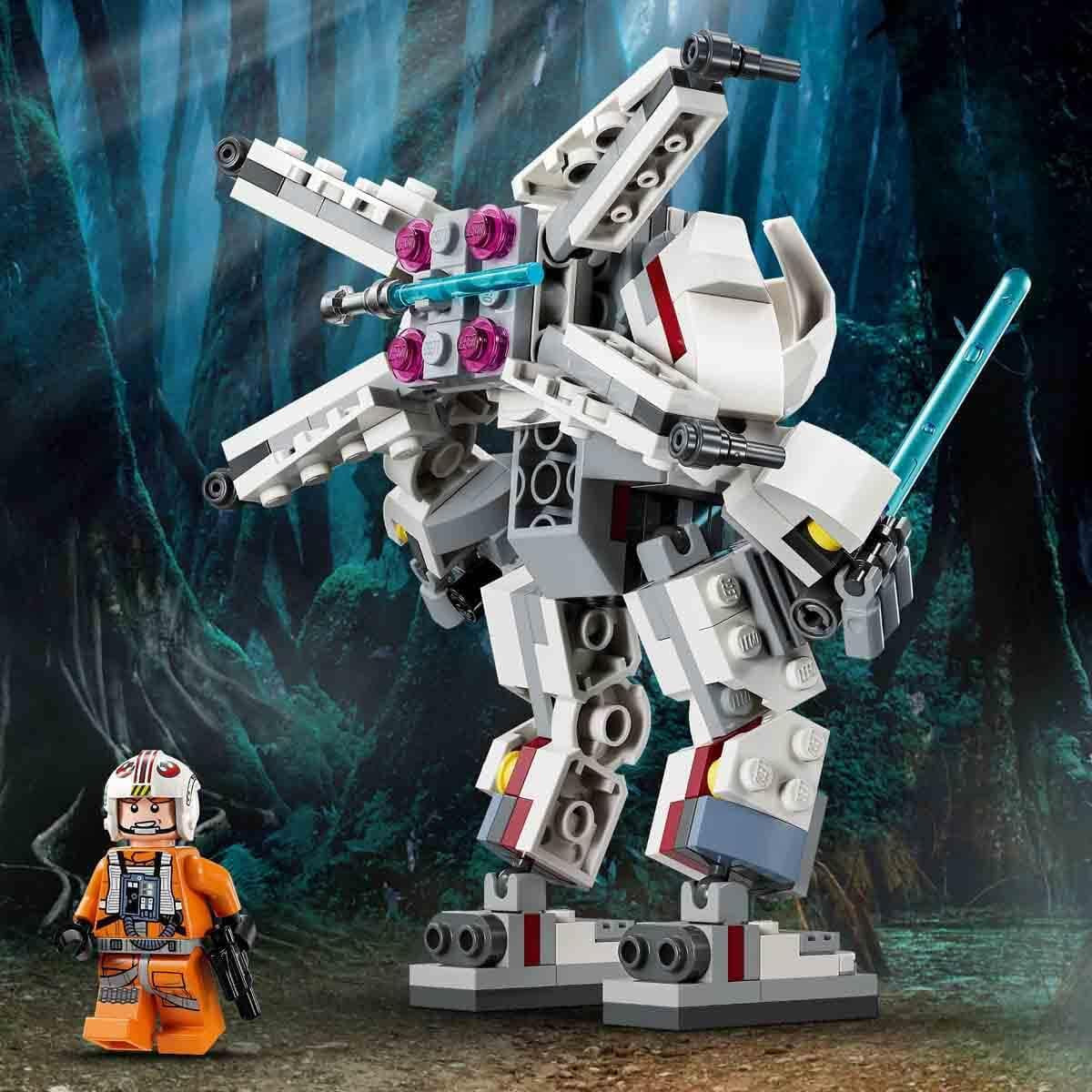 LEGO Star Wars Luke Skywalkers X-Wing Mech, samlelegetøjsklodser, actioneventyr, gaveidé til kreative drenge og piger i alderen 6+ 75390 Byggesæt Besuche den LEGO-Store