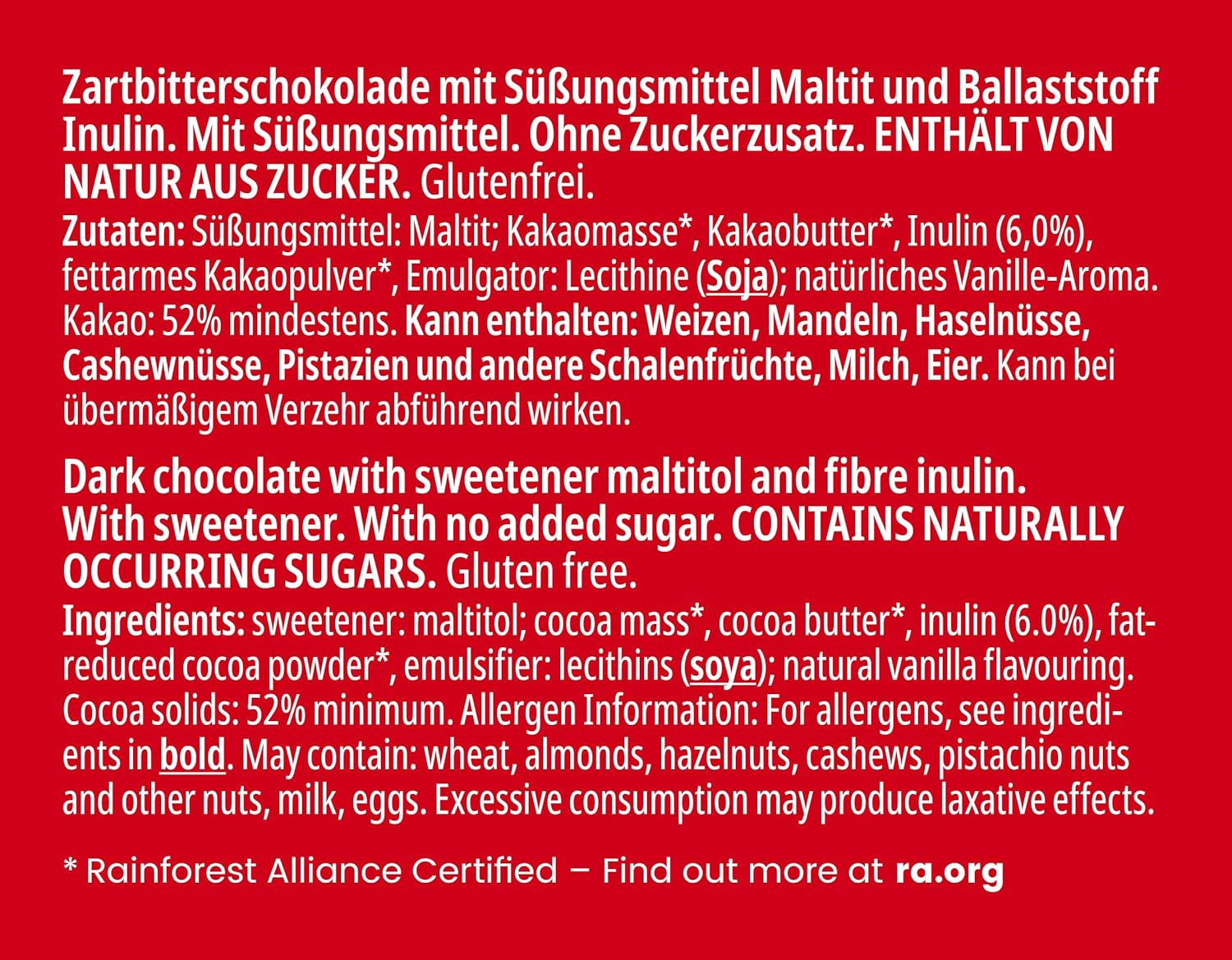 Frankonia mørk chokolade uden tilsat sukker, 80 g