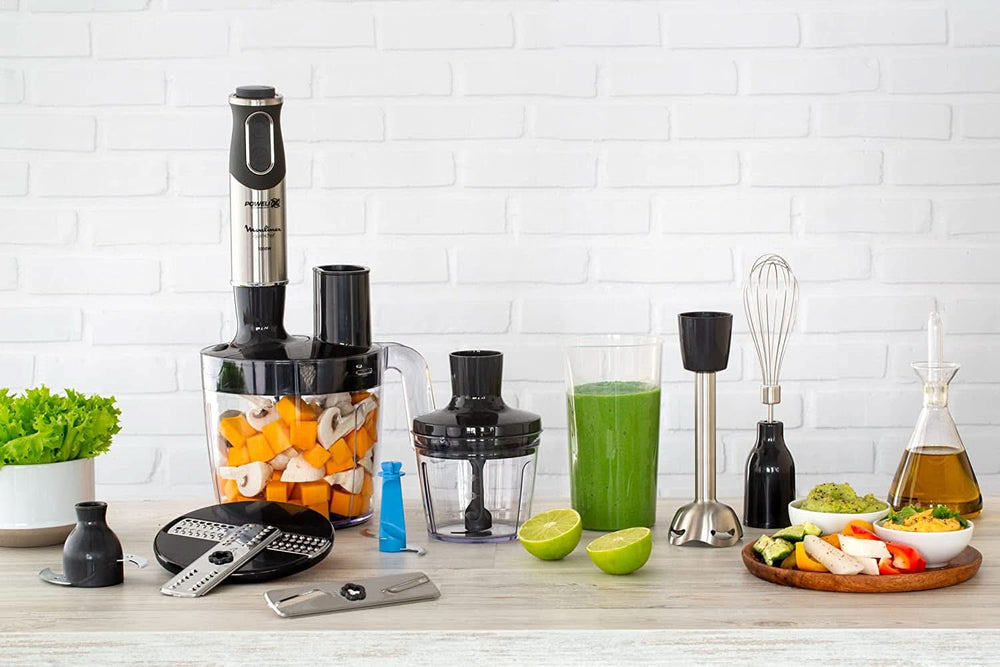 DD6558 DD655810 Quickchef 3-i-1 Tauchmixer, Powelix-Technology, 3 Zubehörteile, Edelstahl, Stahl/Schwarz Kitchen Naty Shop