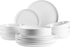 MÄSER, seria Navina, set de veselă pentru 6 persoane, veselă din porțelan alb, atemporal, porțelan, alb