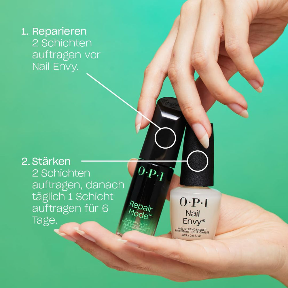 OPI Repair Mode – vegansk serum til pleje af beskadigede negle – Nail Bonding serum reparerer neglenes keratinstruktur indefra – for stærke og modstandsdygtige negle på 6 dage
