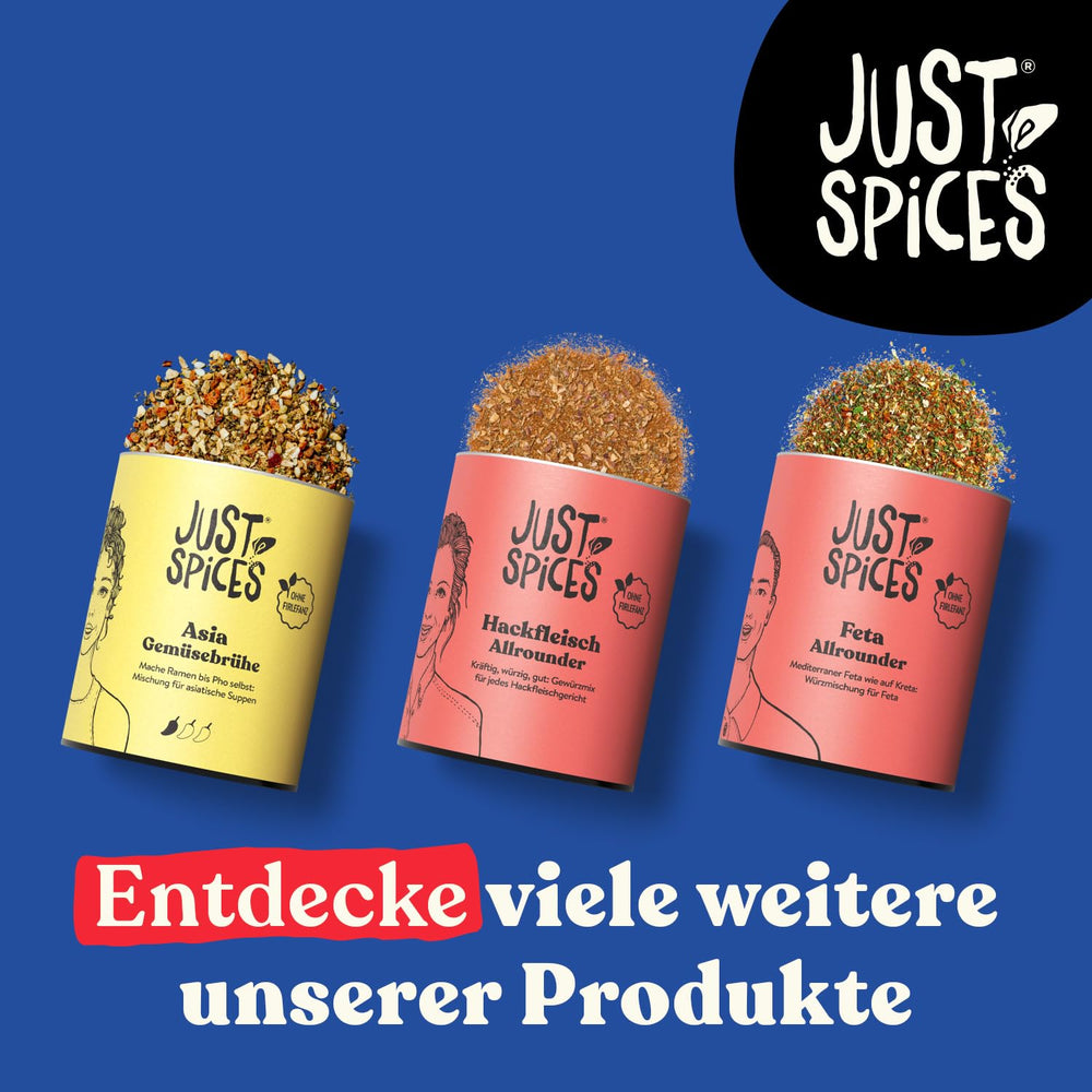 Just Spices Asia Gemüsebrühe I Würze asiatisk Suppen zu Hause selbst I Gewürzdose, 65 g