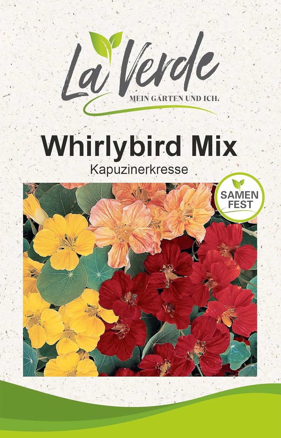 La Verde MIN HAVE OG MIG. Tagetes Bonita Bland blomsterfrø i ca. 100 planter, langblomstrende morgenfruer, dobbelte blomster, ikke-GMO frø
