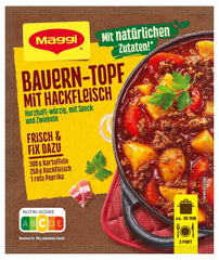 MAGGI Fix für Bauern-Topf mit Minkfleisch, Würzmischung, mit natürliche Ingredient*, for 2 Portions, 1er Pack (1 x 39g)