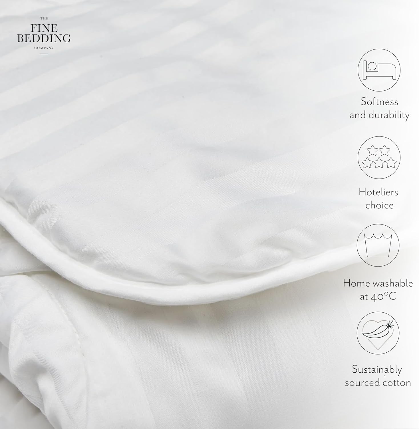 Boutique silkedyne, luksussengetøj, kan maskinvaskes (13,5 Tog, dobbelt) Naty Shop dyner og dyner