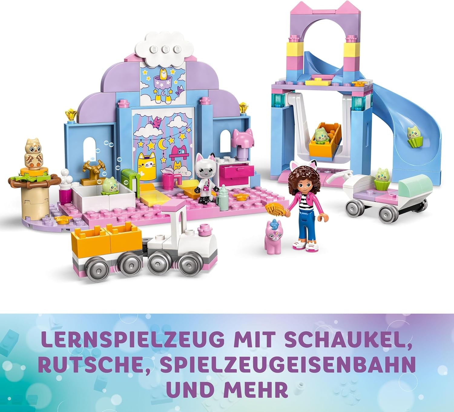 LEGO 4+ Gabby's Dukkehus Gabby's Little Kitty-ører Lad som om Leg Dyresæt Børnelegetøj med rutsjebane og figurer Gave til piger og drenge Kreativt legetøj 10796 Byggesæt Beuche den LEGO-Store