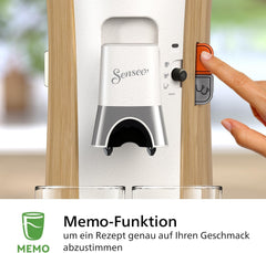 Espressor cu capsule PHILIPS Senseo Select - Intensity Plus, cu funcție Memo pentru 3 specialități de cafea, Crema Plus, produs ecologic, de înaltă calitate, alb mătăsos (CSA240/05)