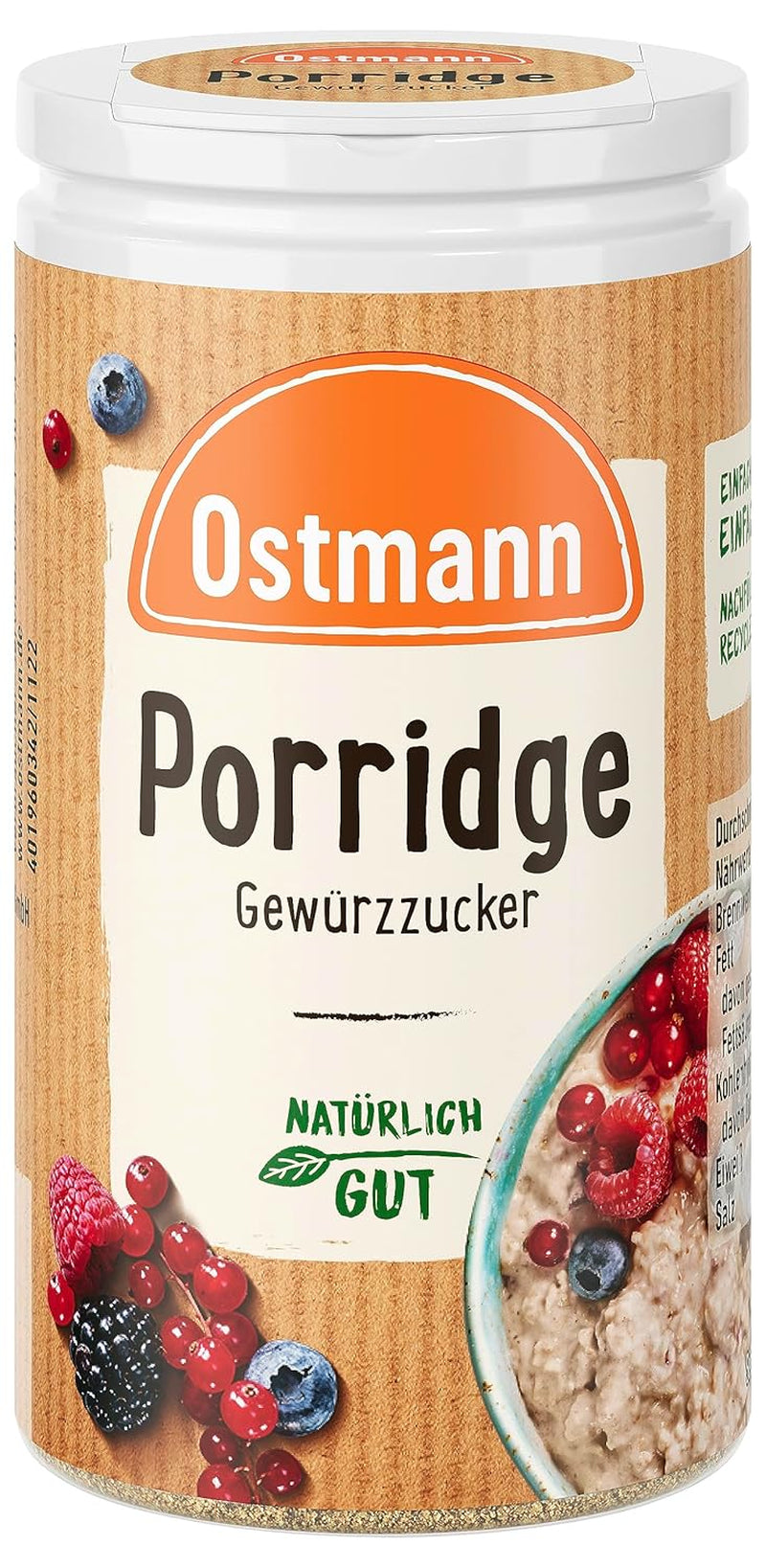 Ostmann Krydderier - Krydret grødsukker, kanel og kakao-aromablanding, til krydring af havregryn, risengrød og andre søde specialiteter, vegansk, 60 g (pakkedesign kan variere)