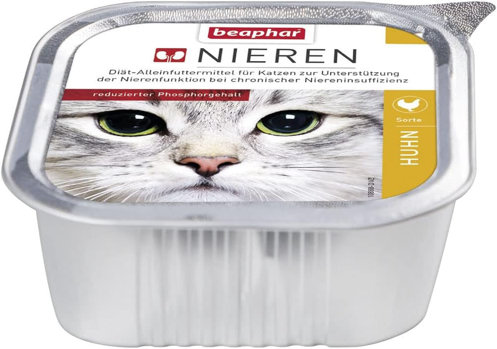 BEAPHAR – Dietă renală cu pui – Hrană completă pentru pisici cu insuficiență renală cronică – Pentru susținerea funcției renale – 100 g