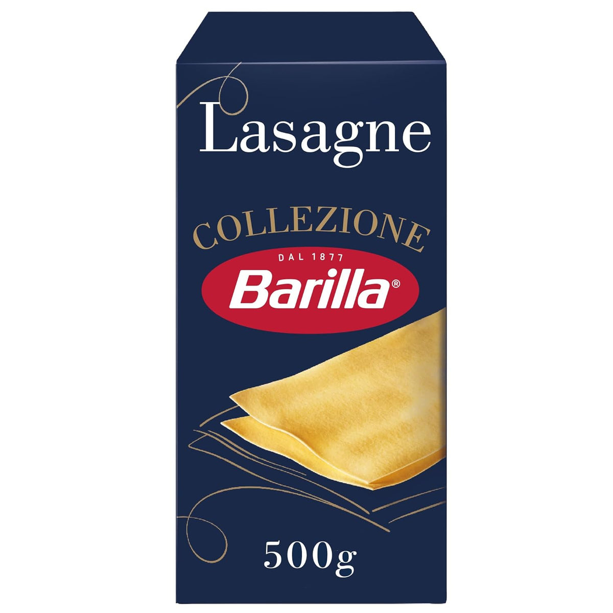 Barilla Collezione Lasagne Pasta fra hård hvede, altid al dente, 500g