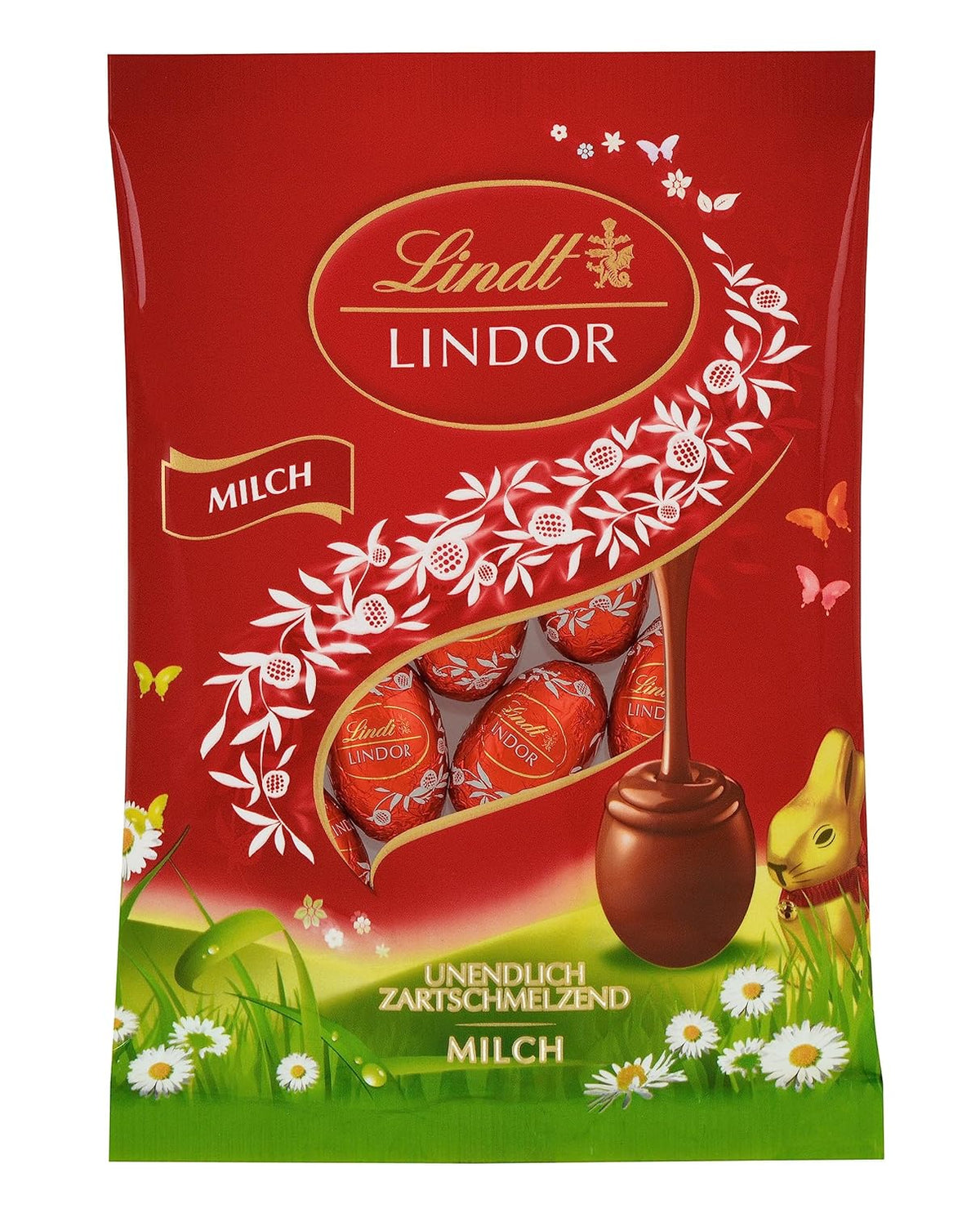 Lindt Lindor miniæg, pose, sødmælk, 100g