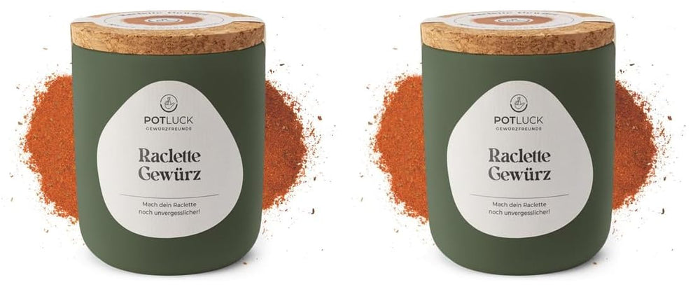 Potluck | Raclette Gewürz | Würzmischung im Keramiktopf | 70 g | Vegansk, glutenfri og med naturlige ingredienser