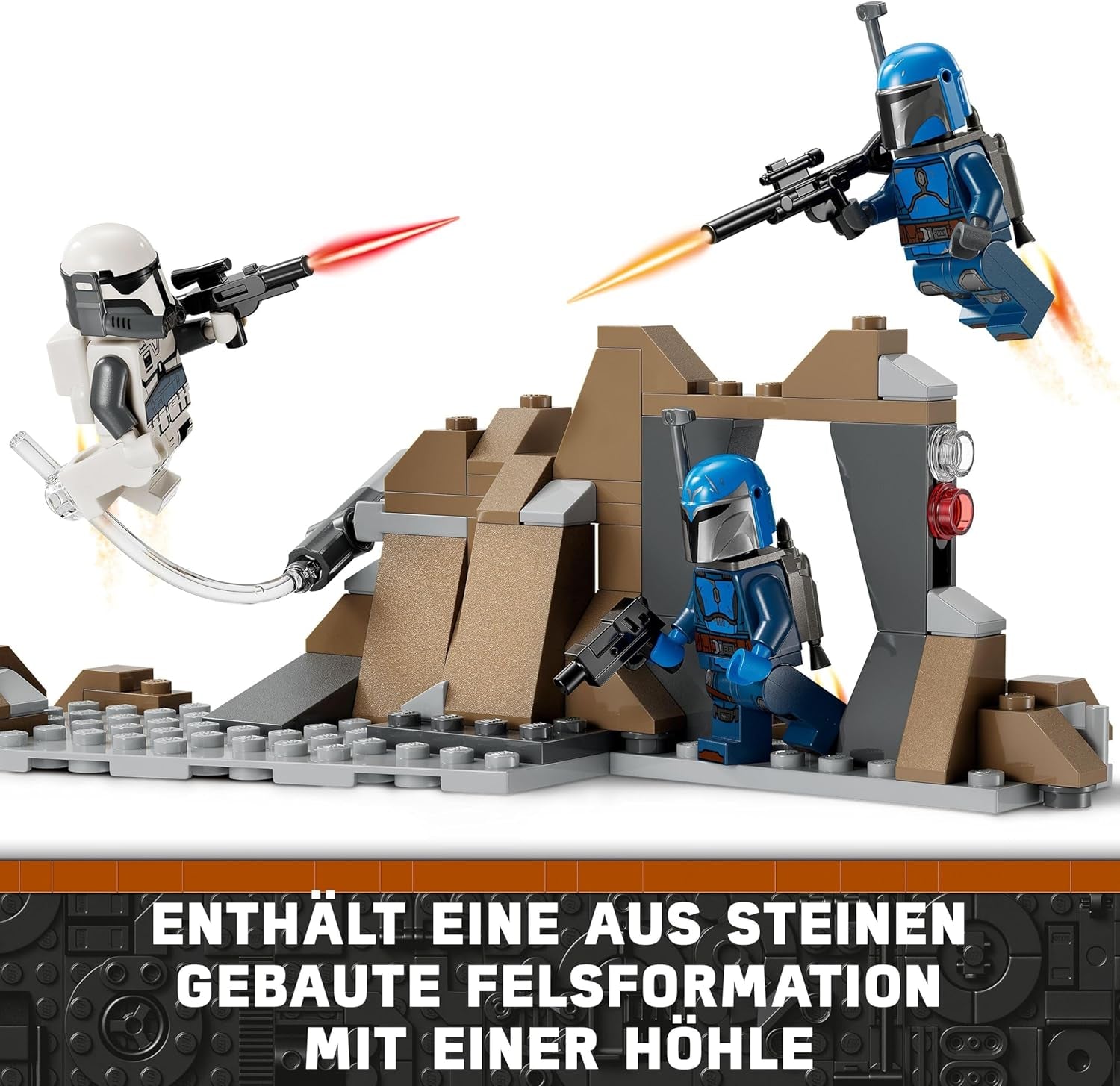 LEGO Star Wars: Mandalorian Ambush on Mandalore Battle Pack, Adventure Building Legetøj til børn, Collectible Action Set, Gaveidé til drenge og piger 75373 Byggesæt Besuche den LEGO-Store