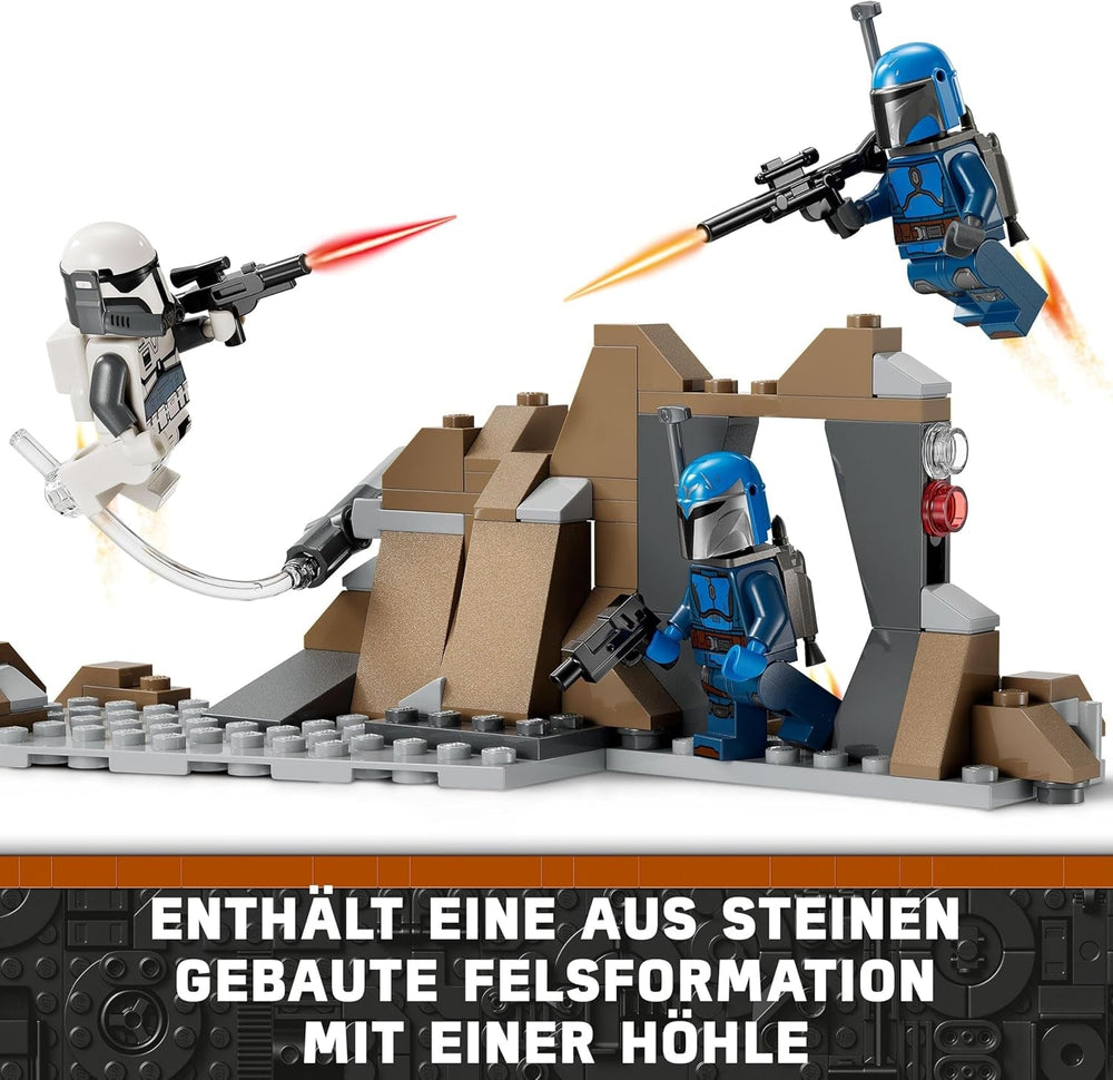 LEGO Star Wars: Mandalorian Ambush on Mandalore Battle Pack, Adventure Building Legetøj til børn, Collectible Action Set, Gaveidé til drenge og piger 75373 Byggesæt Besuche den LEGO-Store