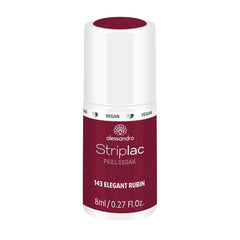 UV neglelak alessandro Striplac Elegant Ruby - Delikat og langtidsholdbar - Nem fjernelse takket være peel-off fjernelsesteknologi - Vegansk og grusomhedsfri - 8 ml