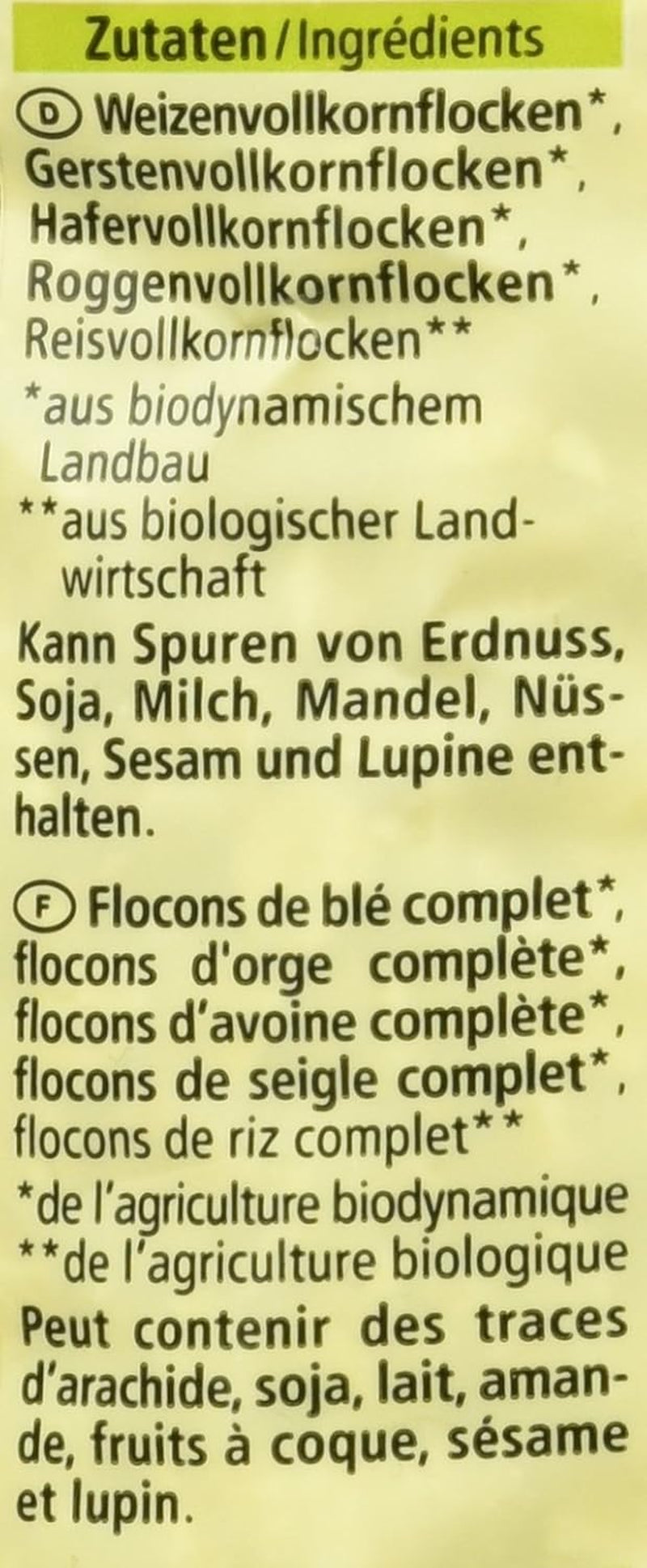 Økologiske flager fra 5 kornsorter, 500 g