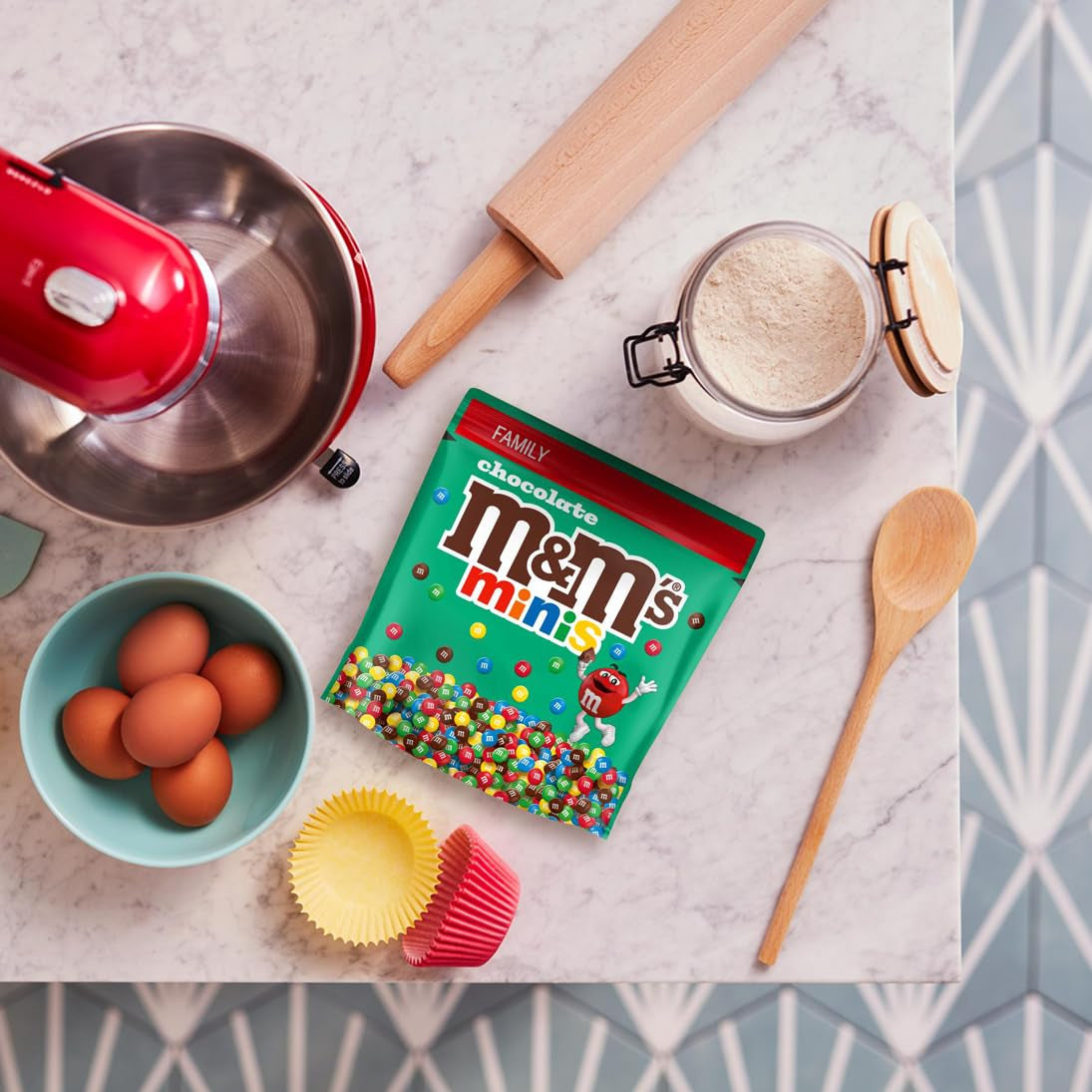 M&M's Chocolate Minis, Chokolade, 1 x 324g, Chokoladelinser (324g) (pakke med 2)