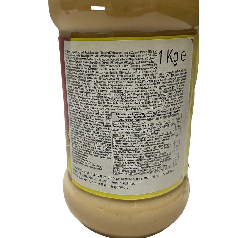 ASHOKA - Geschälte Ginger Knoblauch Paste - (1 X 1 KG)
