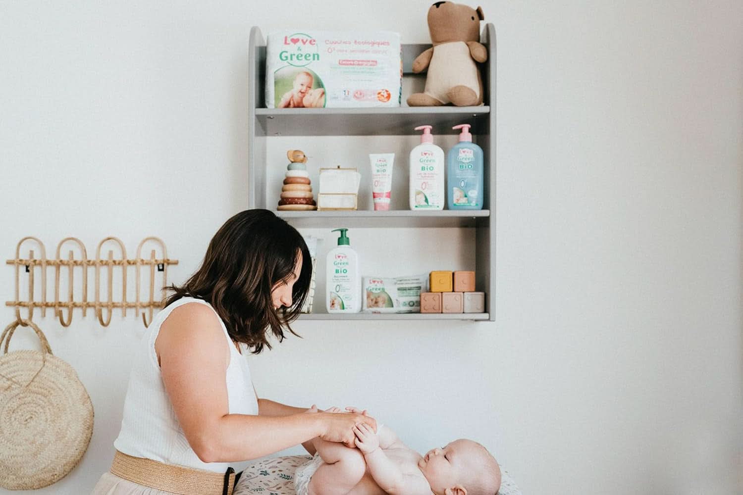 Love & Green, Bleer til babyer, allergivenlige, størrelse 6 (34 enheder) Mor og barn Naty Shop