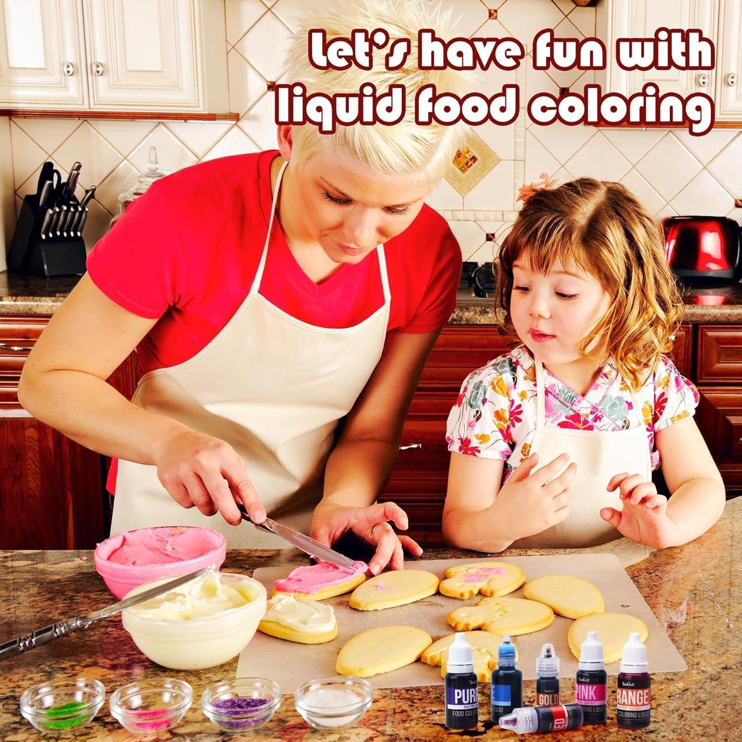 Madfarve - Højkoncentreret flydende madfarve til kager, bagning, påskeæg, drikkevarer - Sukkerfri madfarve til fondant, glasur, slim, kagedekoration (Red Velvet, 236ml)