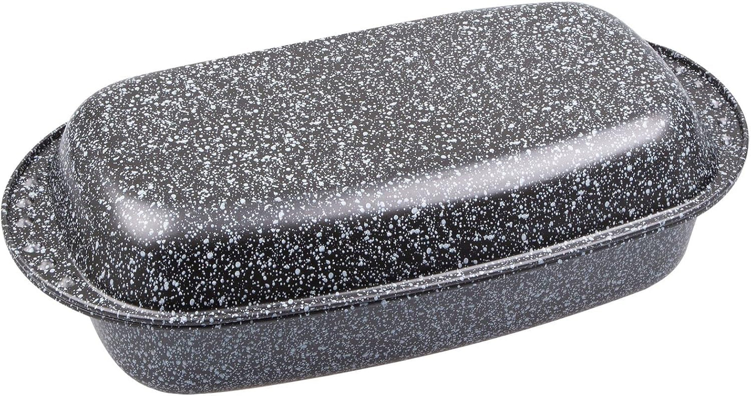 C|H|G Brotback- Und Bratenform Mit Deckel "Granito", Skandia Xtreme Plus: 4-Fach Antihaftbeschichtung i Granitoptik, 37 X 20 X 7 Cm, Made in Germany Forme og bakker til bagning Naty Shop