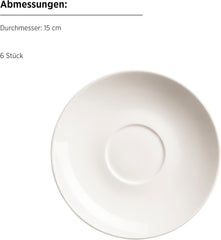 MÄSER 934105 Seria Belmira, serviciu clasic de cafea pentru 6 persoane, set de cafea cu 18 piese, atemporal, elegant, delicat, porțelan, alb