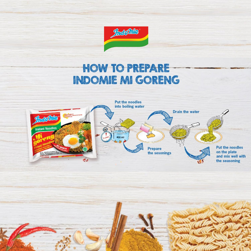 INDOMIE - Instant Mi Goreng Nudler - Multipak (40 x 80 g)