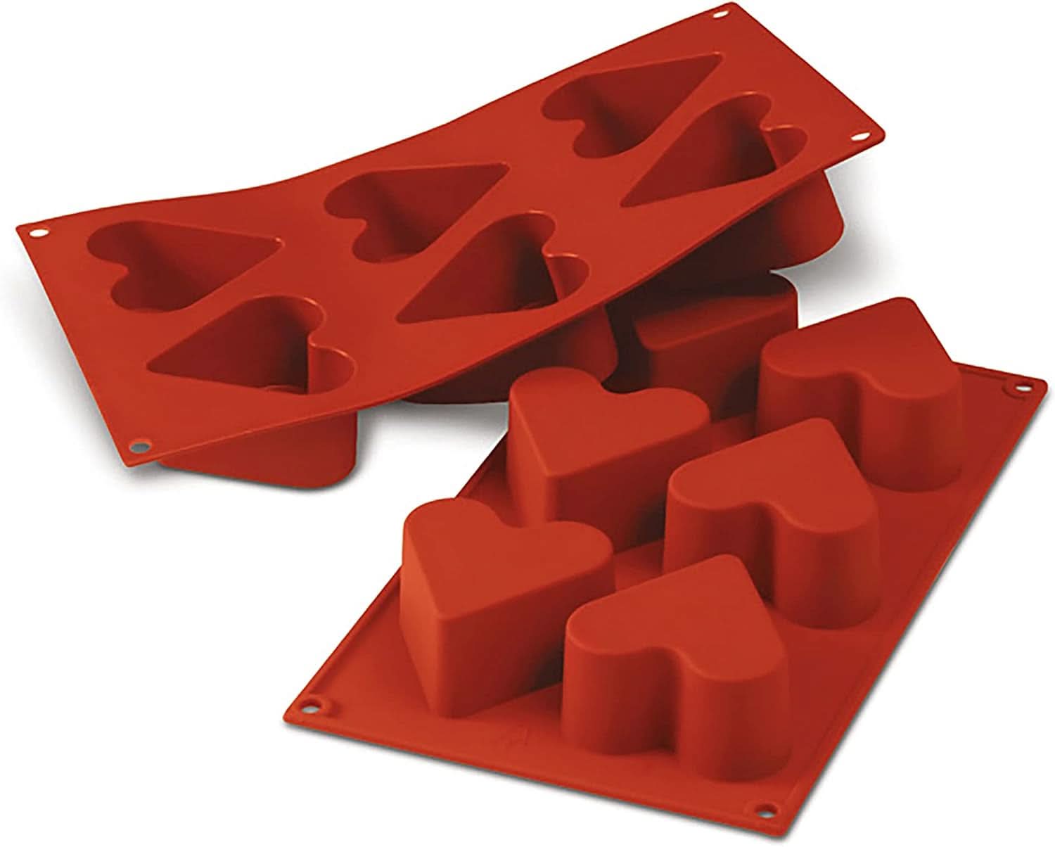 Silikomart 20.036.00.0060 SF 036, Kitchen Heart Naty Shop S (60 x dybde 35 mm, Volumen: 8 x 90 ml) 8 x Hearts