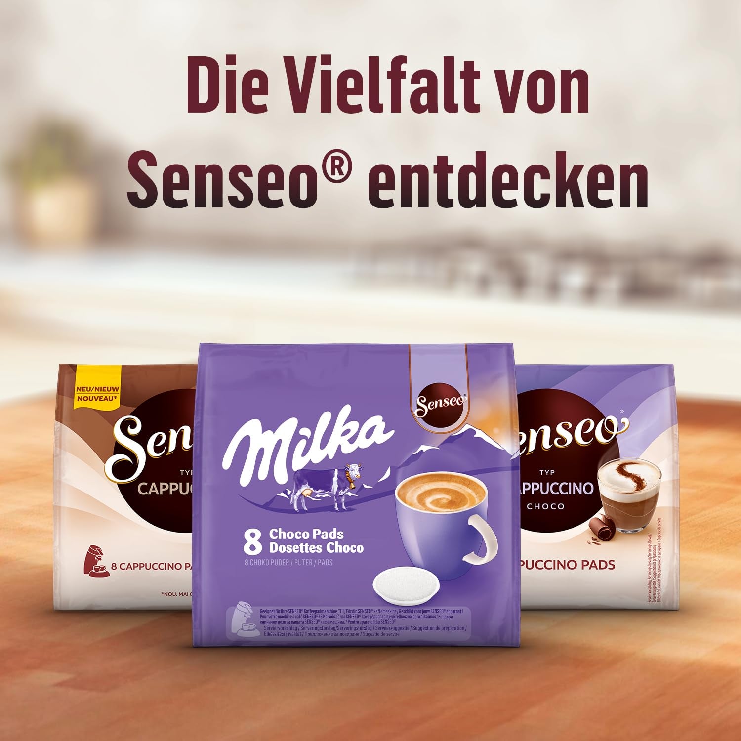 Senseo Milka Kakao Pads, 5 x 8 Getränke, 40 Kaffeepads