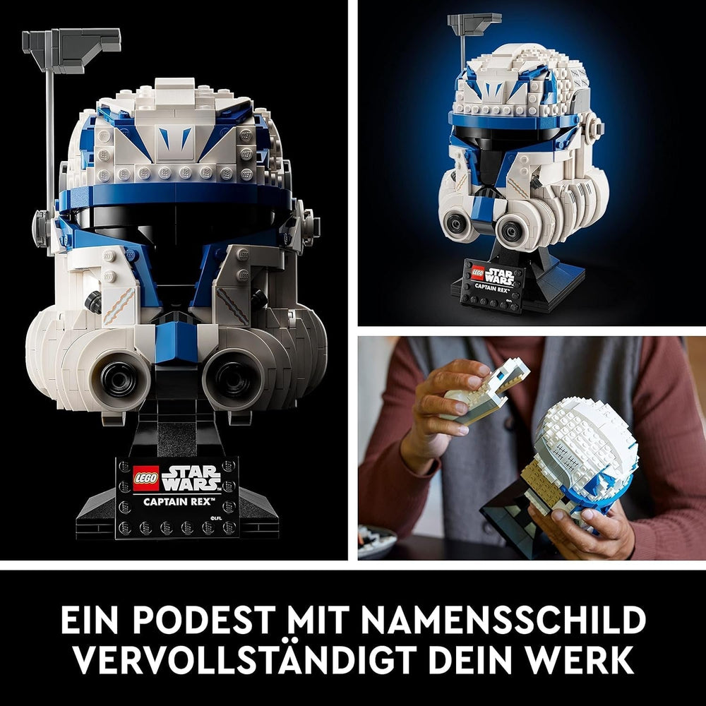 LEGO 75349 Star Wars Captain Rex hjelmsæt Clone Wars Samlerobjekt Model 2023-serien Souvenirstykke og gaveidé byggesæt Besuche den LEGO-Store