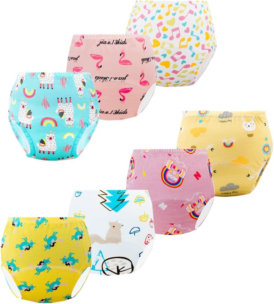 Pottetræningsbukser, vores børn pottetræningsbukser (2-3 år, 7 stykker, farve: flerfarvet, størrelse S)