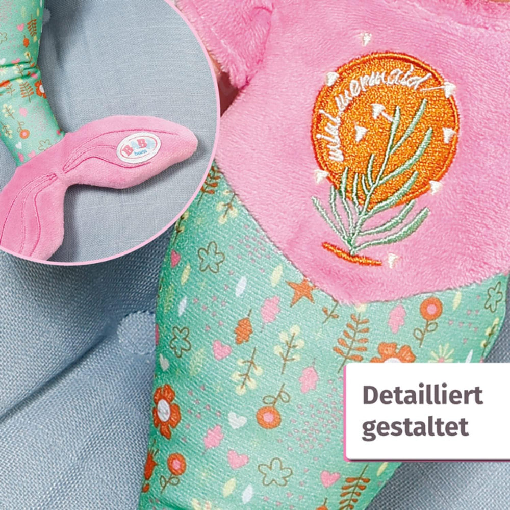BABY born Sirenă pentru bebeluși, păpușă moale lavabilă, păpușă sirenă cu cap moale din vinil, 33 cm înălțime, 832288 Zapf Creation