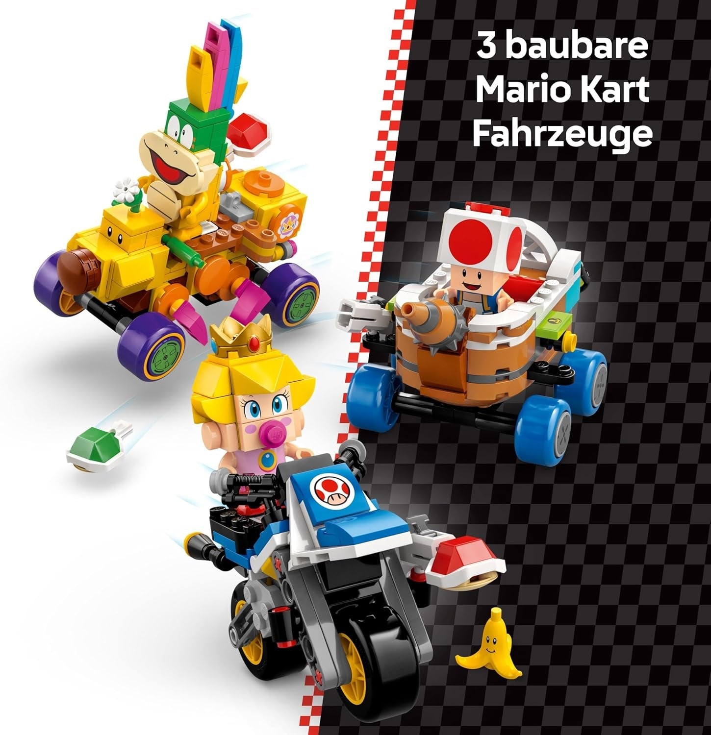 LEGO Super Mario: Mario Kart - Baby Peach & Grand Prix-sæt, Nintendo-figurer - Toad, Lakitu, Baby Peach og Lemmy, Gave til drenge, piger og spillere 8+, Eventyrlegetøj 72036 Byggesæt Beuche den LEGO-Store