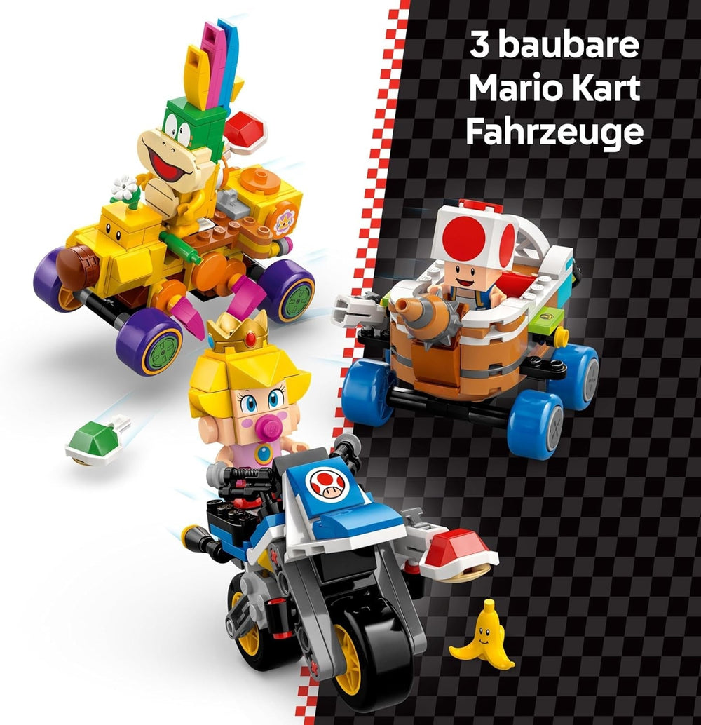 LEGO Super Mario: Mario Kart - Baby Peach & Grand Prix-sæt, Nintendo-figurer - Toad, Lakitu, Baby Peach og Lemmy, Gave til drenge, piger og spillere 8+, Eventyrlegetøj 72036 Byggesæt Beuche den LEGO-Store