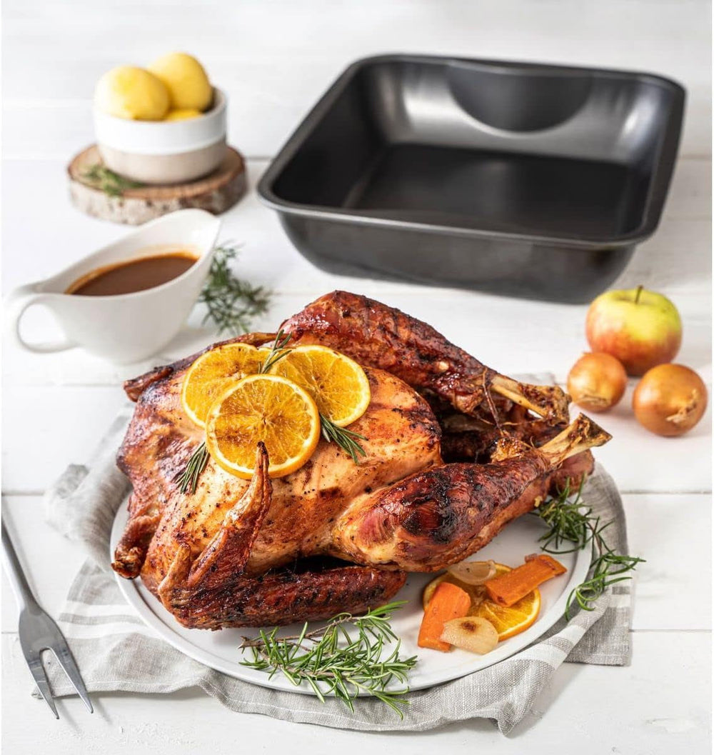 Zenker Xxl-Brat- Und Auslaufform (40 X 8 X 34 Cm) SPECIAL MADLAGNING, Rechteckige Ofenform Mit Antihaftbeschichtung, Backblech Für Krosse Braten & Saftige Aufläufe (Farbe: Schwarz), Menge: 1 Stück Forme og bakker til bagning Naty Shop