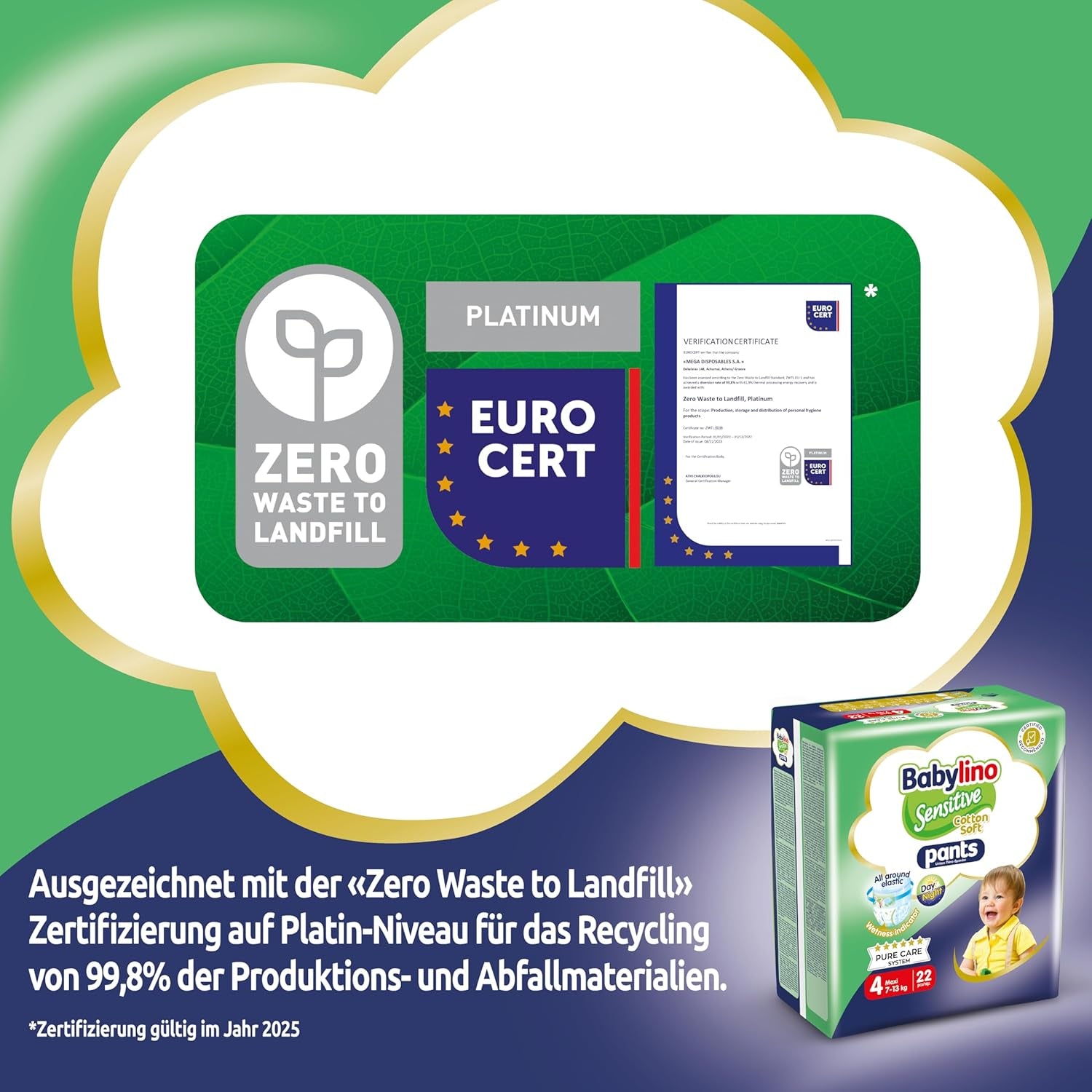 Bleer Sensitive Cotton Soft, str. 4, Bukser Maxi (7-13 kg), 22 stk.