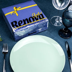 Șervețele de hârtie Renova, albastru auriu - 40 de șervețele