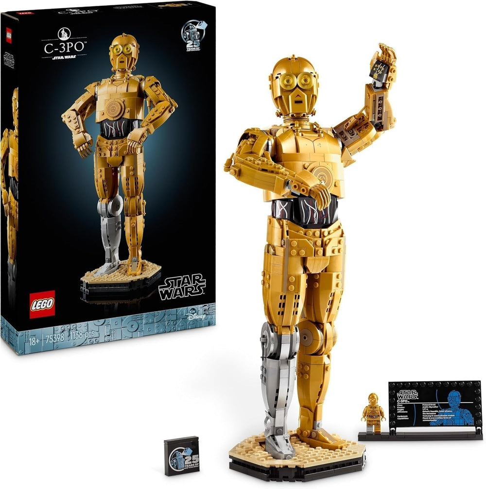 LEGO Star Wars C-3PO B, Byggbar Droid, Samlermodel, Byg og Vis, Nostalgisk gaveidé til voksne og fans, Samlerstykke, Fantasy Legesæt 75398 Byggesæt Besuche den LEGO-Store Singur