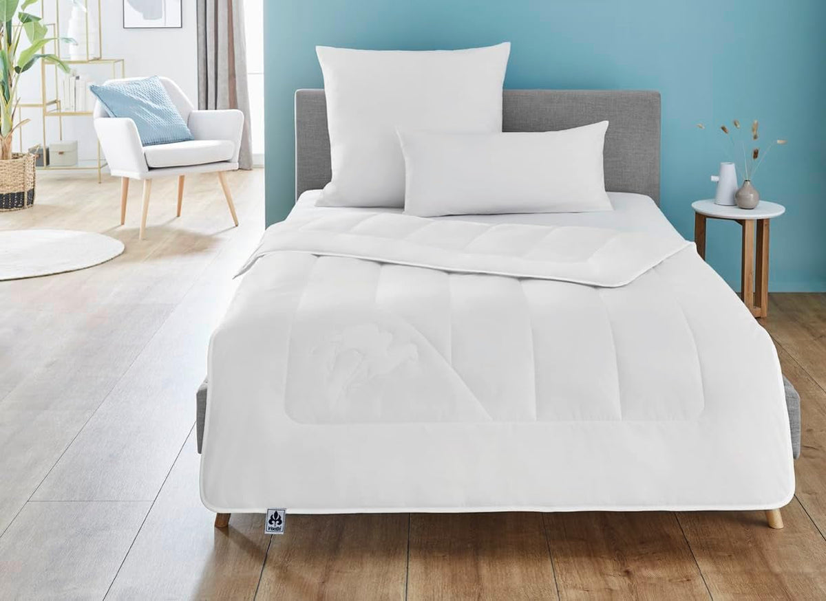 Irisette kameldyne - Made in Germany - Mono, quilt til alle årstider, kamelhårsdyne til overgang, 155 X 220 Cm, Oeko-Tex certificeret Dyner og dyner Naty Shop Single 155X220 Cm Mono
